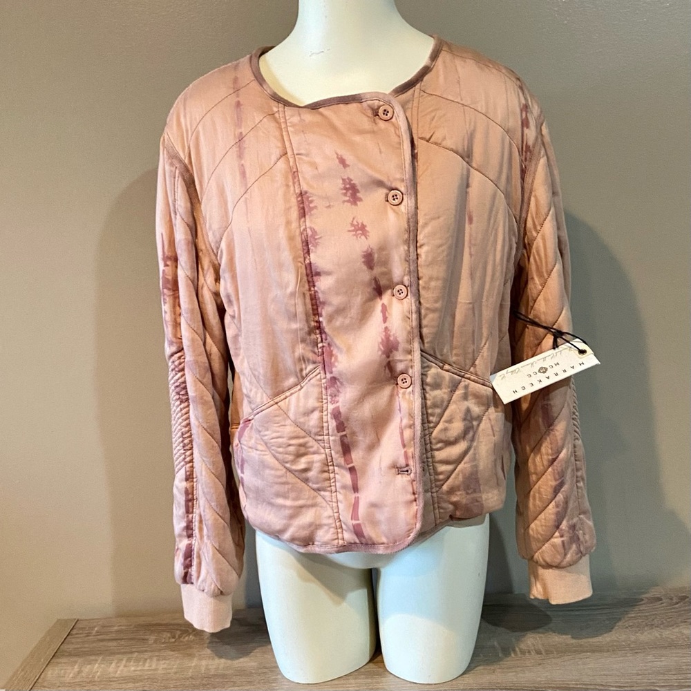 Marrakech Anthropologie Quilted Moto Jacket
